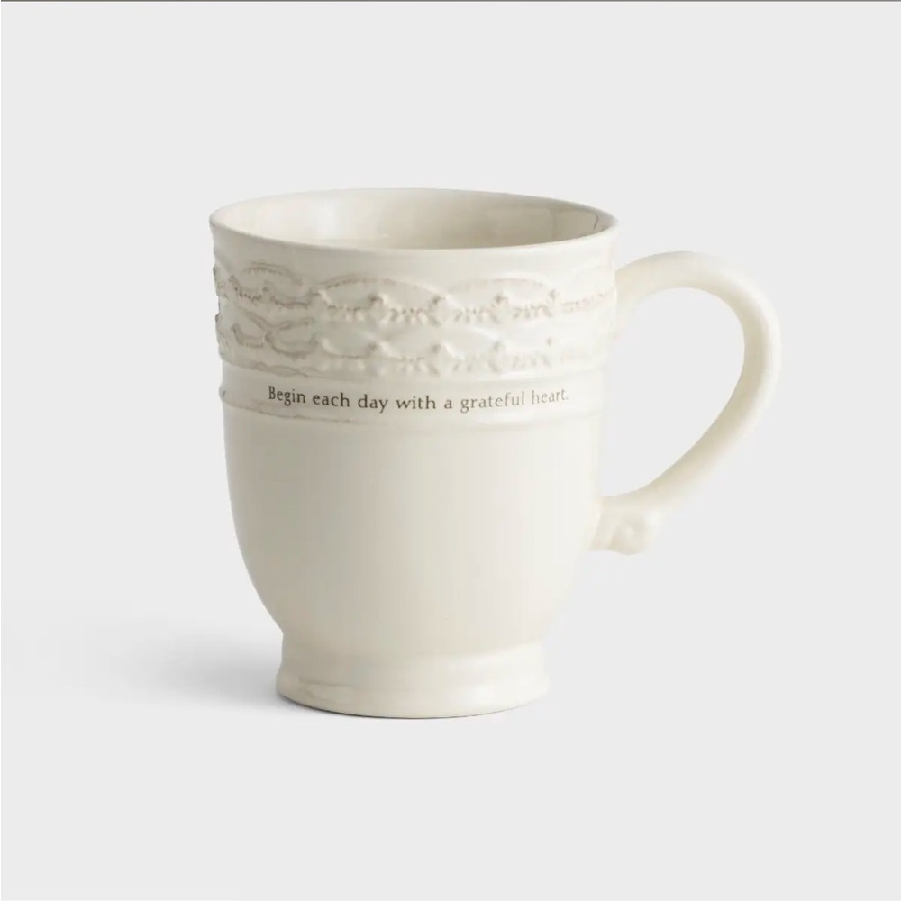 Mary & Martha Grace & Gratitude Mug-Inspirational Cream Mug